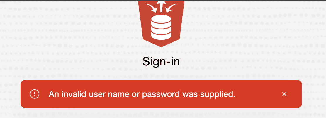 ORDS - SQL Developer Web: Fix Invalid credentials