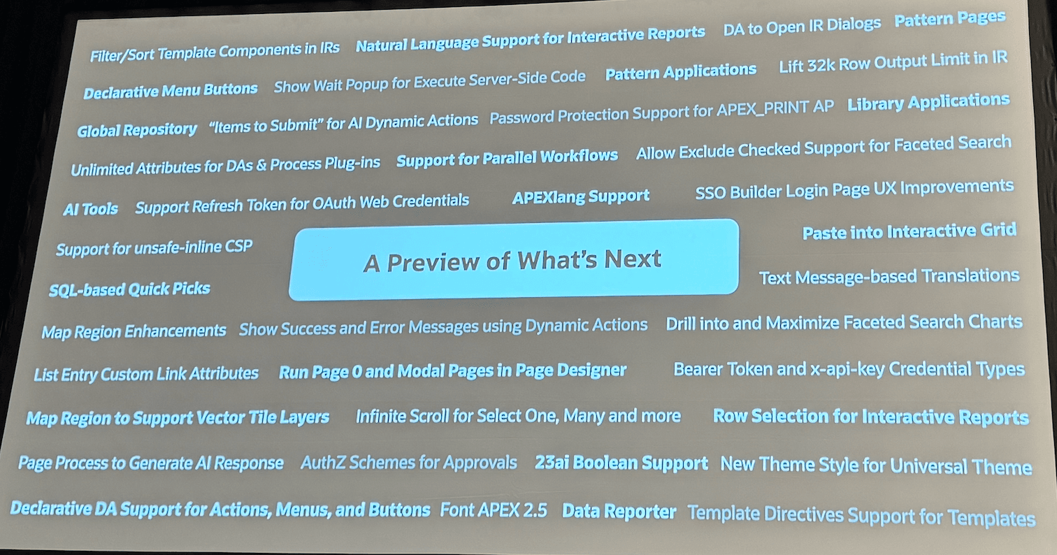 Oracle APEX 25.1 and beyond